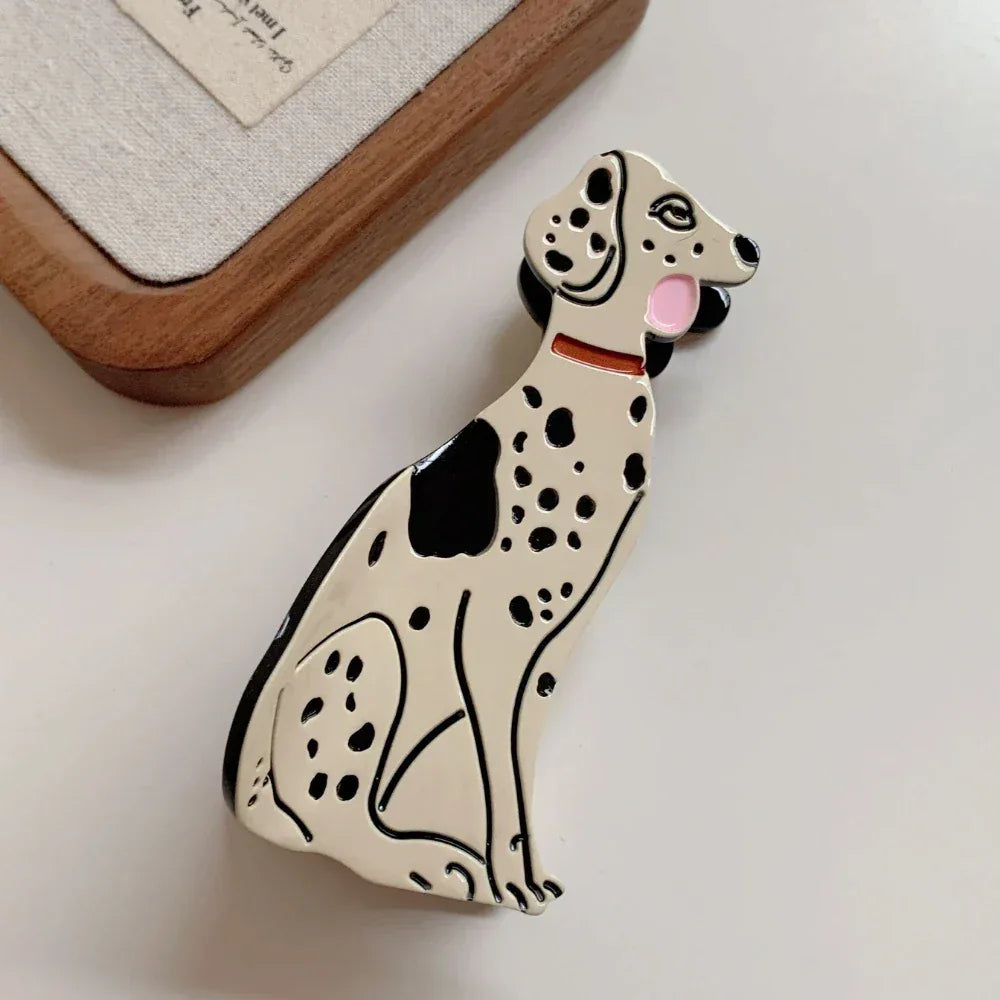 Whimsical Acetate Pet Lover Hair Clip & Comb Collection (Cat & Dog) - TEVQA
