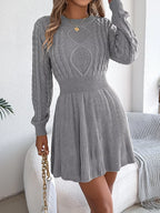 Cable Knit Sweater Dress - View 17 | TEVQA