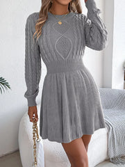 Cable Knit Sweater Dress - View 17 | TEVQA