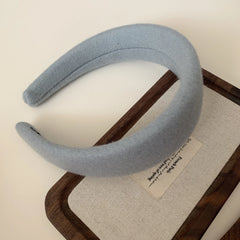 Statement Padded Wool Felt Headband - 1.6 Inch Cozy Autumn Lift