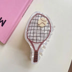 Tennis Racket Acetate Hair Claw Clip - 4 Inch Preppy Sporty Accessory - TEVQA