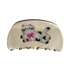 Whimsical "Pet Lover" Acetate Hair Claw Clip (3.3 Inch) - TEVQA