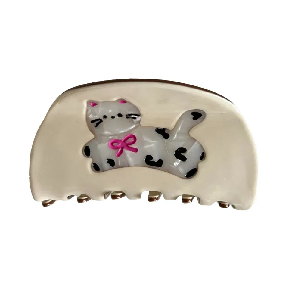 Whimsical "Pet Lover" Acetate Hair Claw Clip (3.3 Inch) - TEVQA Main image
