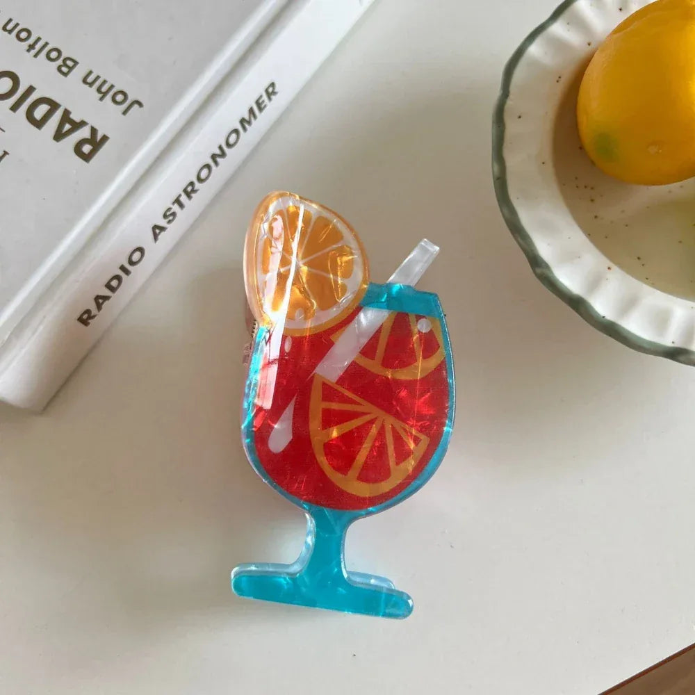 Cocktail shaped hair claw clip - View 9 | TEVQA