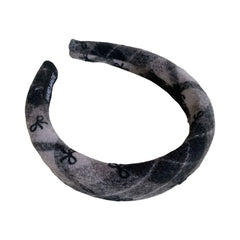 Padded Headband Collection - 1.2 Inch Grey & Black Winter Textures