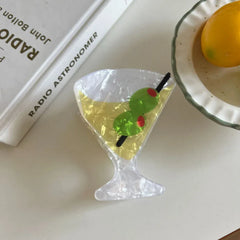 Cocktail shaped hair claw clip - View 8 | TEVQA