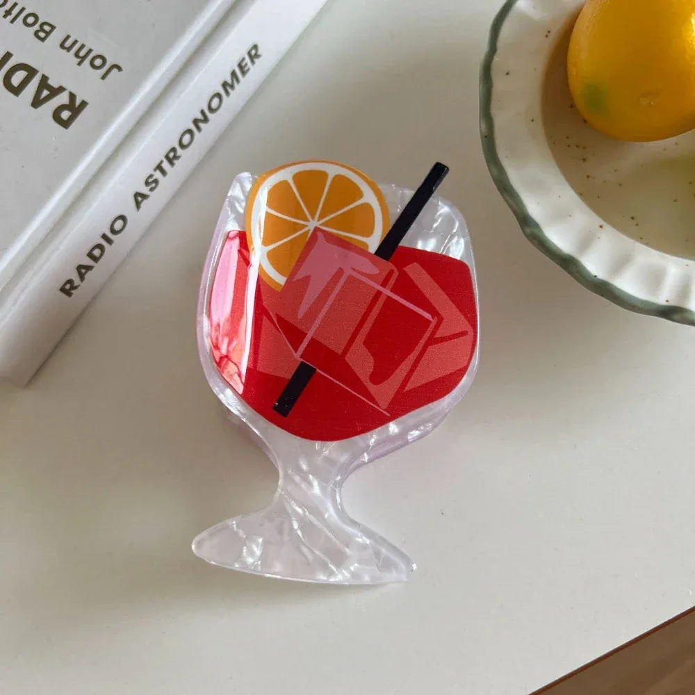 Cocktail shaped hair claw clip - View 7 | TEVQA