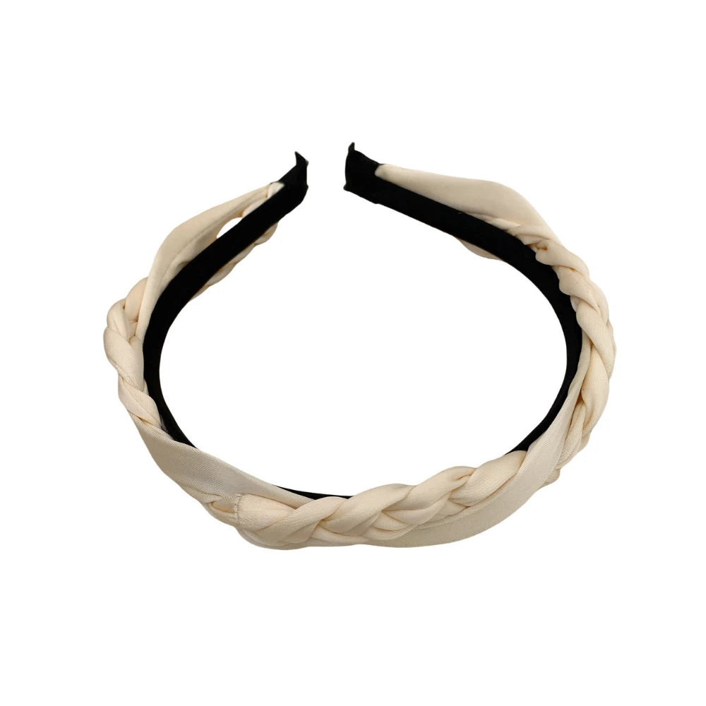 Classic Braided Headband - 1 Inch Fabric Hair Band