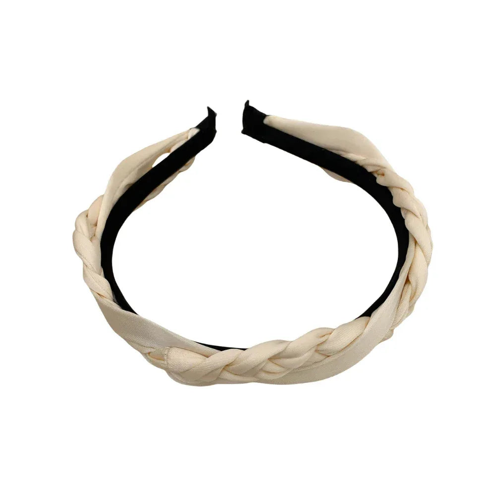Cream braided headband