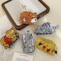 Whimsical Cartoon Animal Acetate Hair Claw (3.1 Inch) - TEVQA