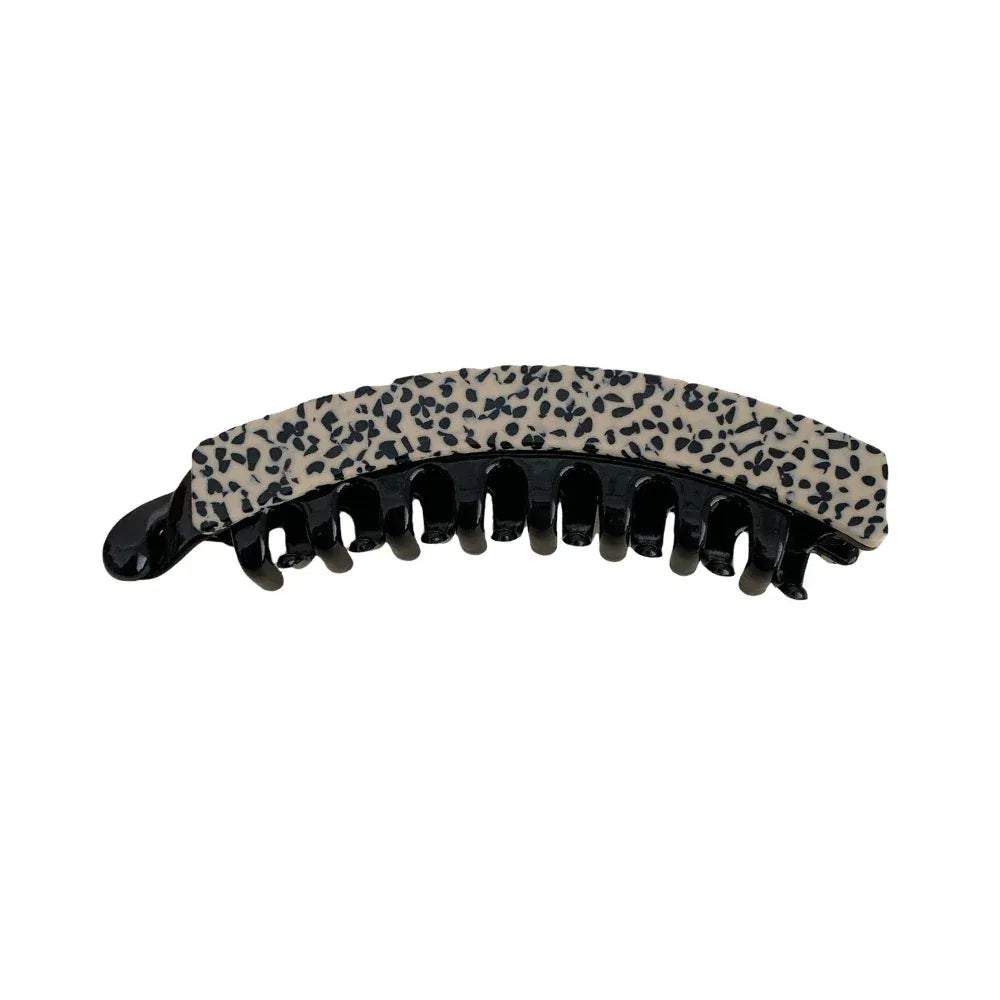 Leopard print banana hair clip