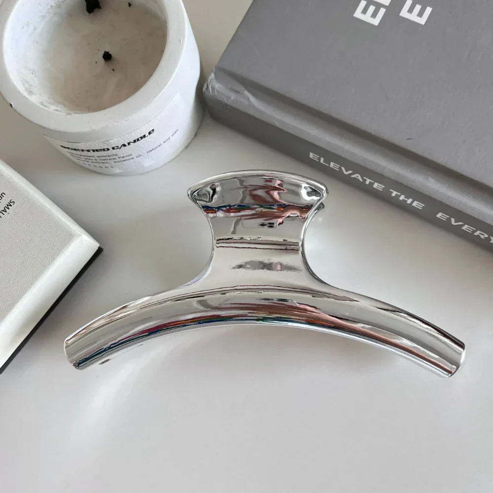 Extra large metallic hair claw clip for thick hair - View 6 | TEVQA