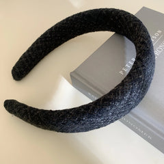 Classic Padded Tweed Headband - 1.2 Inch Wide Preppy Hair Band