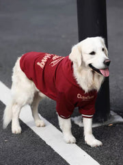 Festive Red Fleece Hoodie For Large Dogs Christmas