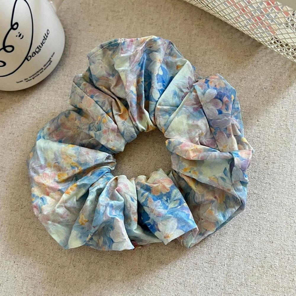Oversized watercolor floral scrunchie - View 9 | TEVQA