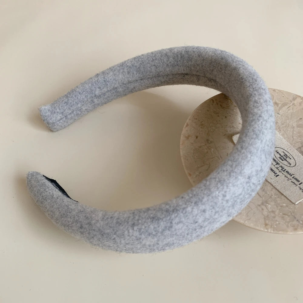 Padded Headband Collection - 1.2 Inch Grey & Black Winter Textures