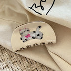 Whimsical "Pet Lover" Acetate Hair Claw Clip (3.3 Inch) - TEVQA