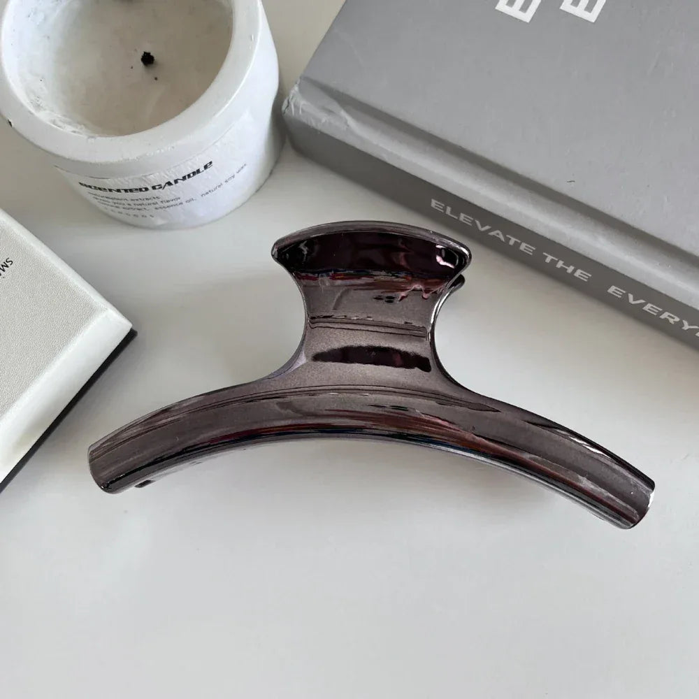 Extra large metallic hair claw clip for thick hair - View 7 | TEVQA