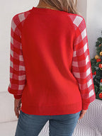 Festive Reindeer Knit Pullover Sweater - View 10 | TEVQA