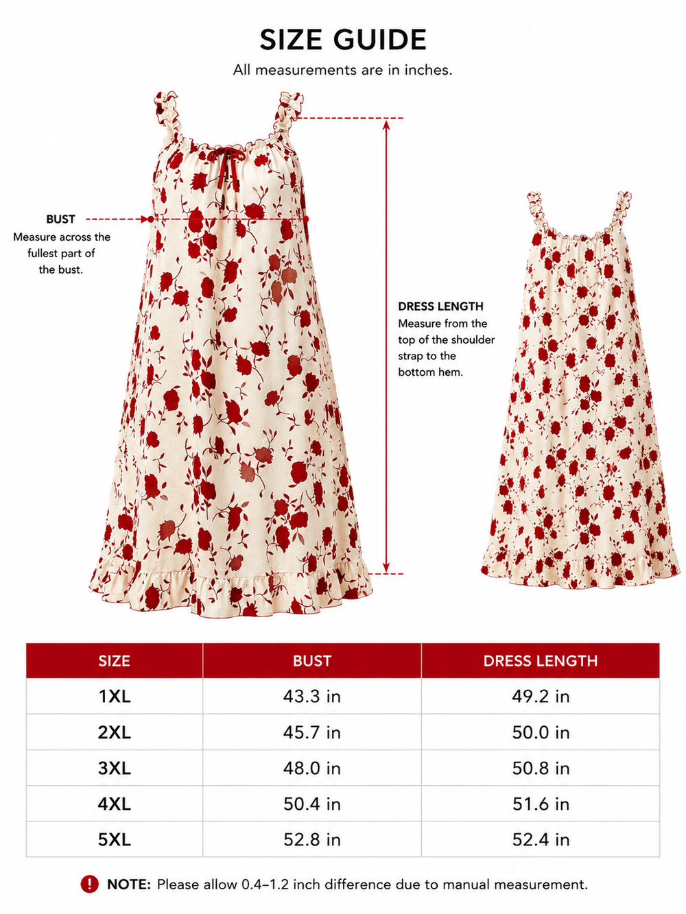 Plus size floral print suspender dress - View 8 | TEVQA