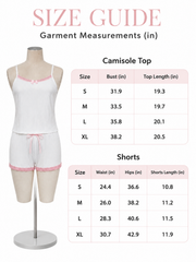 Ribbed knit pajama set with lace trim - View 8 | TEVQA