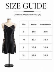 Satin nightgown with lace trim - View 8 | TEVQA