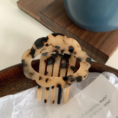 Acetate Scalloped Comb Clip - 2.5 Inch Half-Up Hair Clip