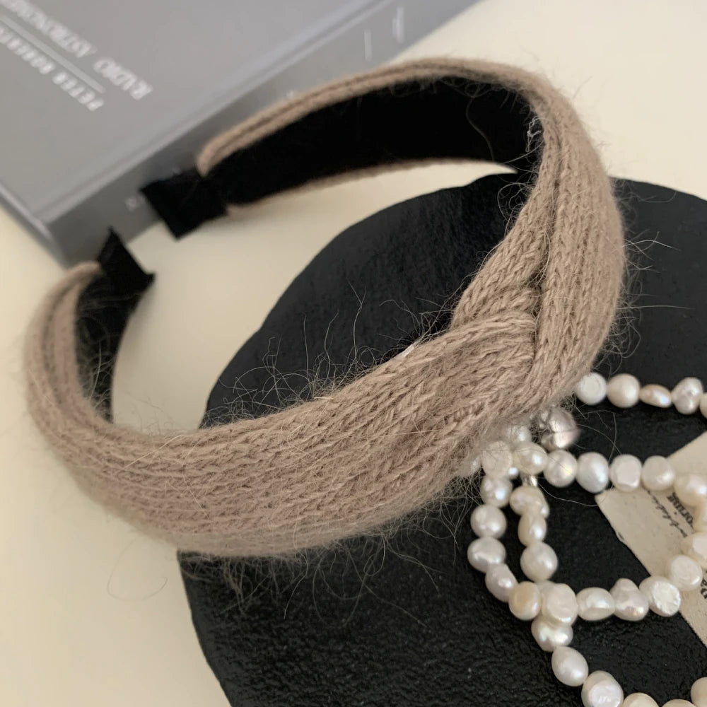 Cozy Knit Knotted Headband - Wide Winter Hair Band