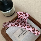 Pink leopard print acetate hair clip - View 6 | TEVQA