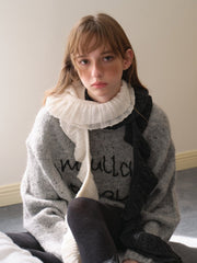 Y2K Vintage Style Ruffled Skinny Scarf