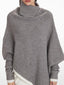 Asymmetric Mock Neck Sweater - View 6 | TEVQA
