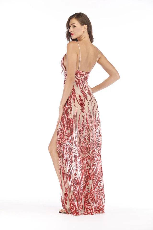 Elegant sequin maxi dress - View 10 | TEVQA