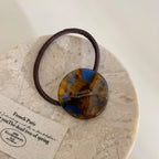 Blue Coffee Acetate Disc Hair Tie - View 8 | TEVQA