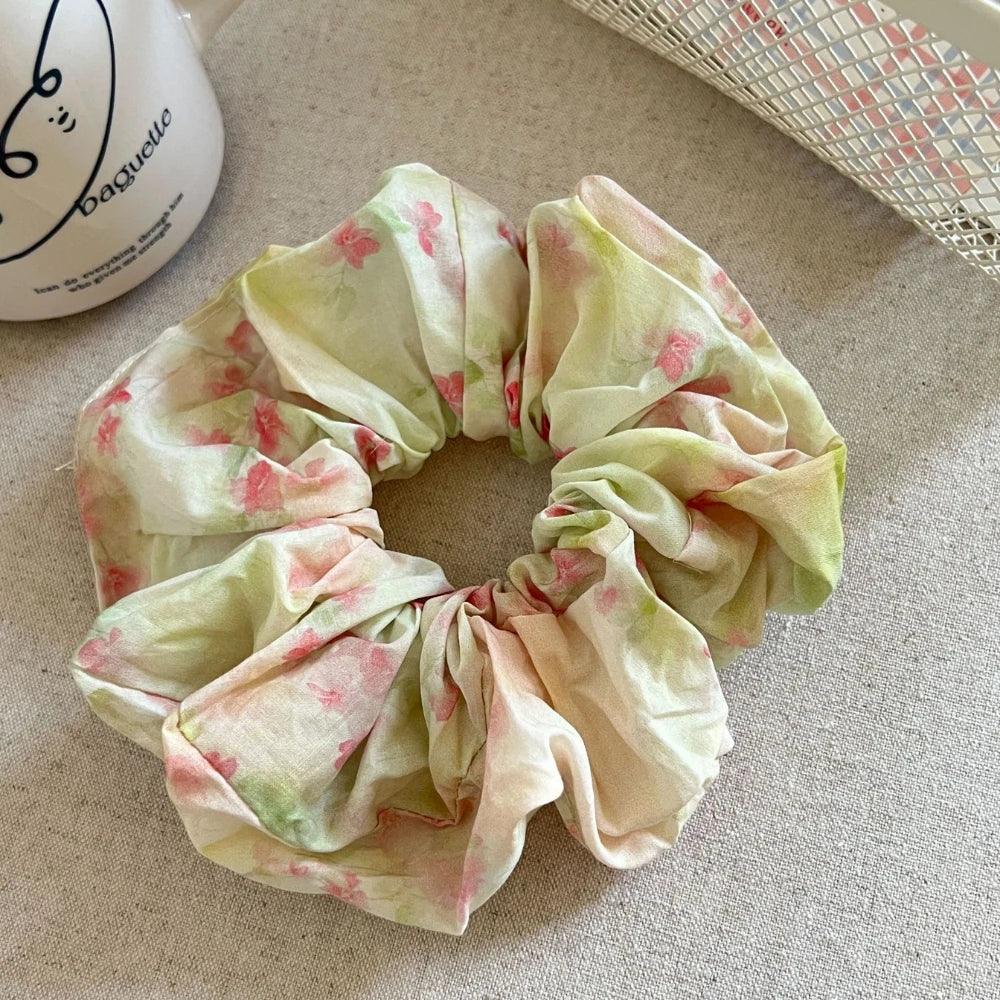 Oversized watercolor floral scrunchie - View 7 | TEVQA