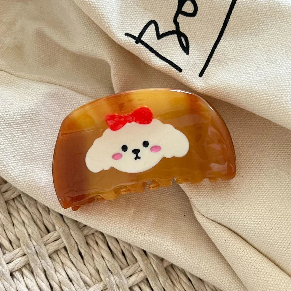 Whimsical "Pet Lover" Acetate Hair Claw Clip (3.3 Inch) - TEVQA