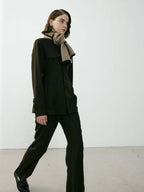 Contrast trim knit scarf - View 12 | TEVQA