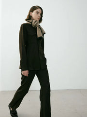 Contrast trim knit scarf - View 12 | TEVQA