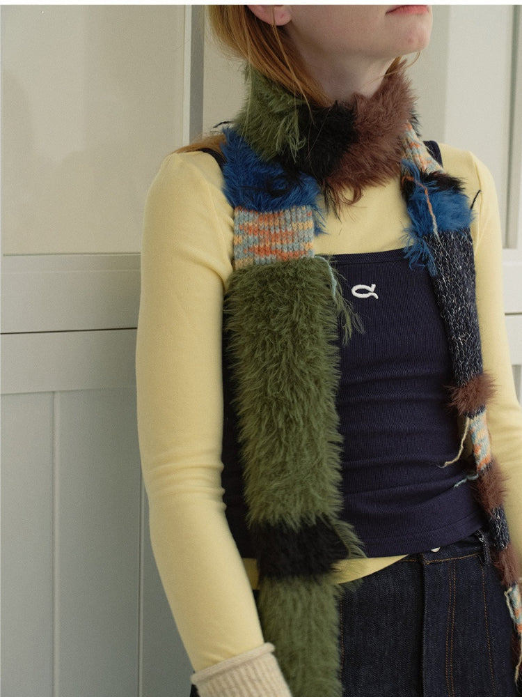 Textured Stripe Long Scarf - View 8 | TEVQA