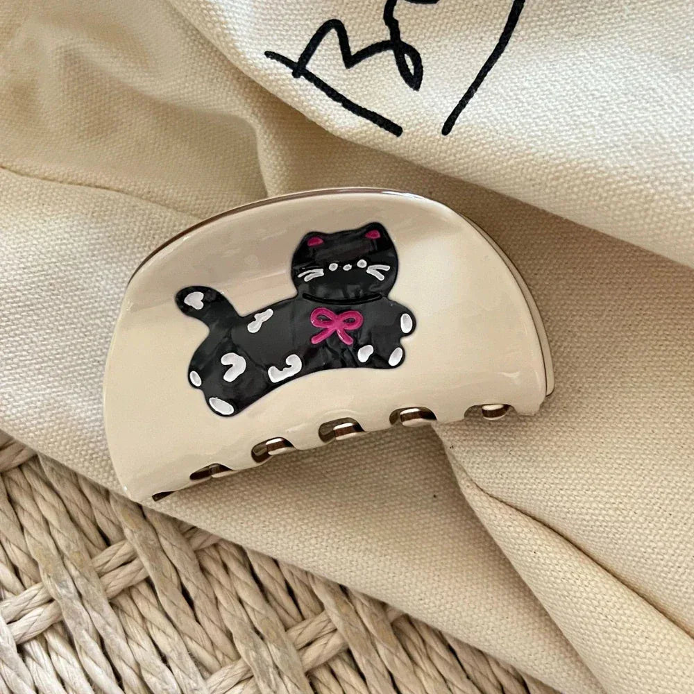 Whimsical "Pet Lover" Acetate Hair Claw Clip (3.3 Inch) - TEVQA