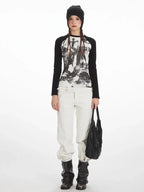 Y2K Grunge Aesthetic Graphic Raglan Tee - TEVQA