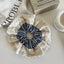Oversized striped scrunchie with lace trim - View 6 | TEVQA