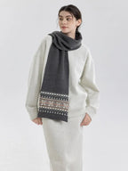 Fair Isle Knit Scarf - View 8 | TEVQA