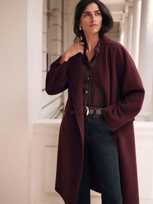 The Evelyn Wool-Blend Scarf Coat - TEVQA