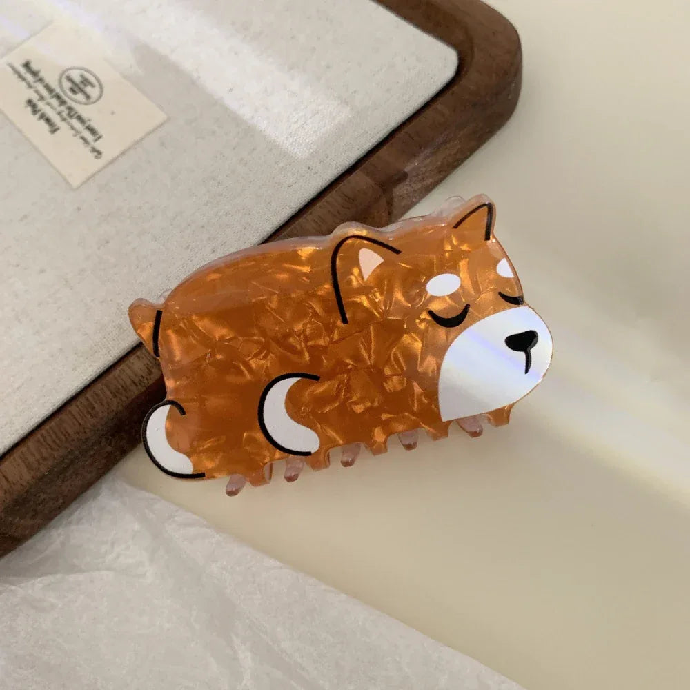 Whimsical Cartoon Animal Acetate Hair Claw (3.1 Inch) - TEVQA