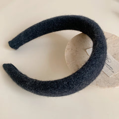 Padded Headband Collection - 1.2 Inch Grey & Black Winter Textures