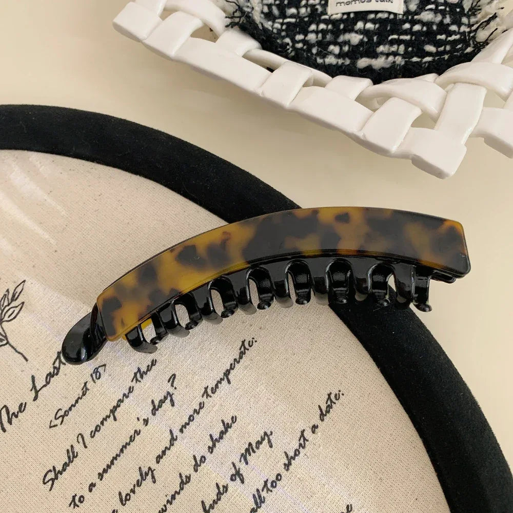 Large Acetate Banana Clip in various colors - View 6 | TEVQA