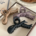 Large 4.6 Inch Matte Bow Hair Claw Clip - Lightweight Strong Hold - TEVQA