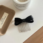 Satin bow hair comb pin - View 11 | TEVQA