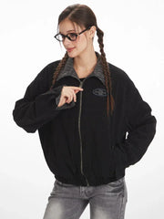 Vintage Reversible Plaid Bomber Jacket - TEVQA