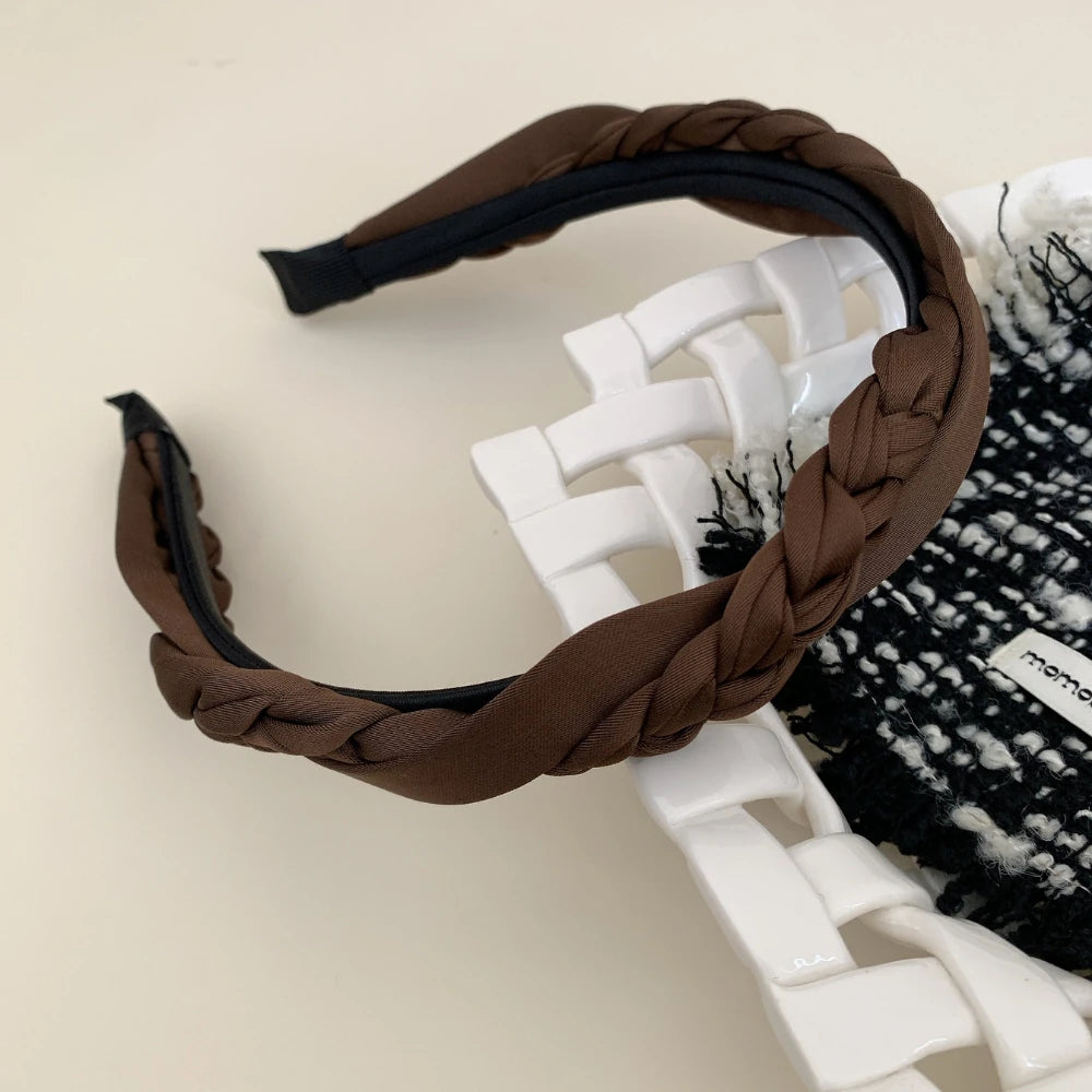 Classic Braided Headband - 1 Inch Fabric Hair Band